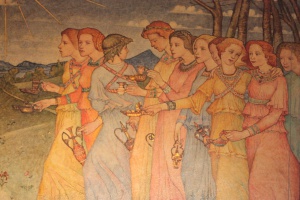 The_Parable_of_the_Ten_Virgins_(section)_by_Phoebe_Traquair,_Mansfield_Traquair_Church,_Edinburgh